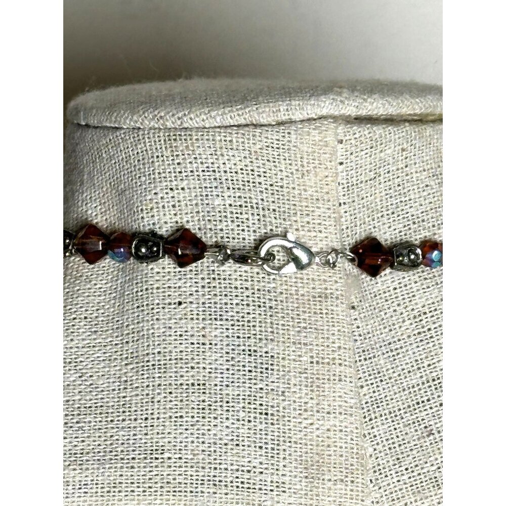 Boho Beaded Necklace Turquoise Style Pendant Southwestern Statement 18” - Picture 4 of 7